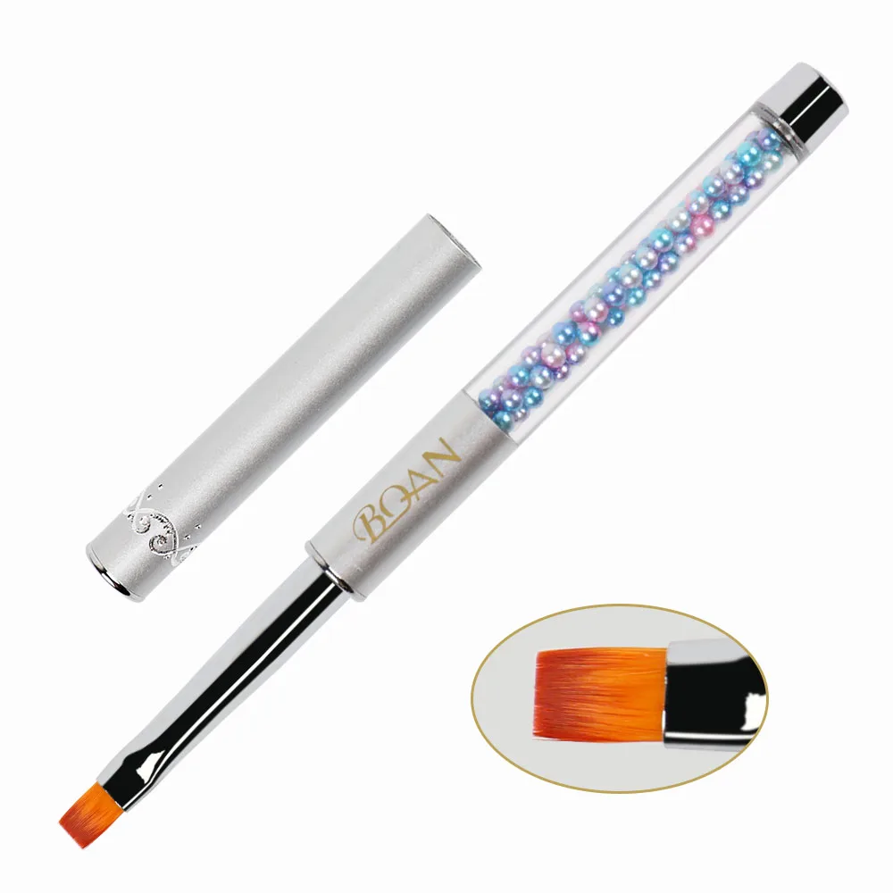 

BQAN Silver Rod Color Beads Nail Brush UV Gel Liner Painting Pen Acrylic Drawing Brush Gradient Nail Art Manicure Tools