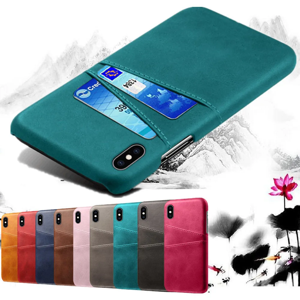 Кожаный чехол накладка Minvvell для iPhone 5 12 Pro Max с отделением карт цвета на