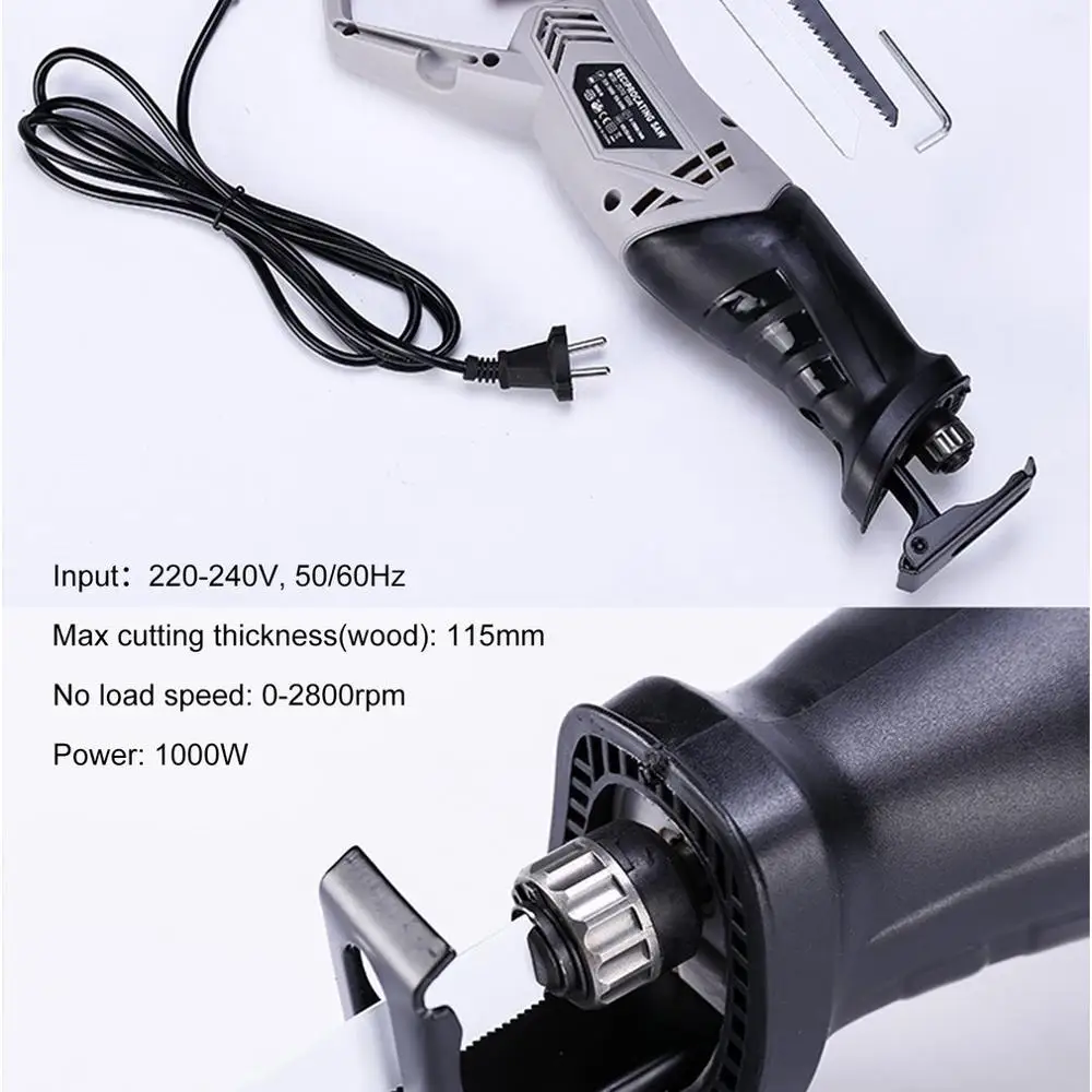 1000W Lithium Reciprocating Saws Saber Saw Portable Cordless Electric Power Tools Jig Saw For Woodworking EU