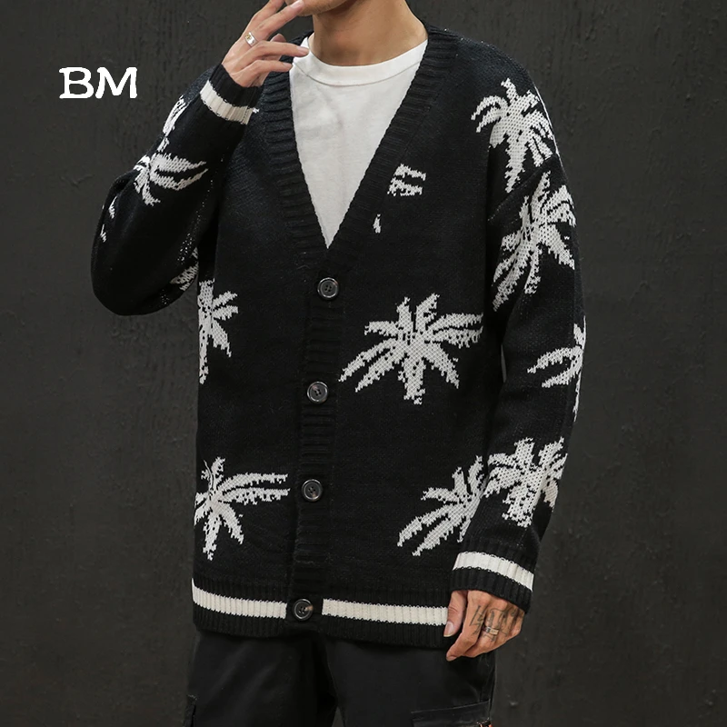 Хип-Хоп Зимний свитер мужской кардиган в Корейском стиле мода 2019 уличная одежда