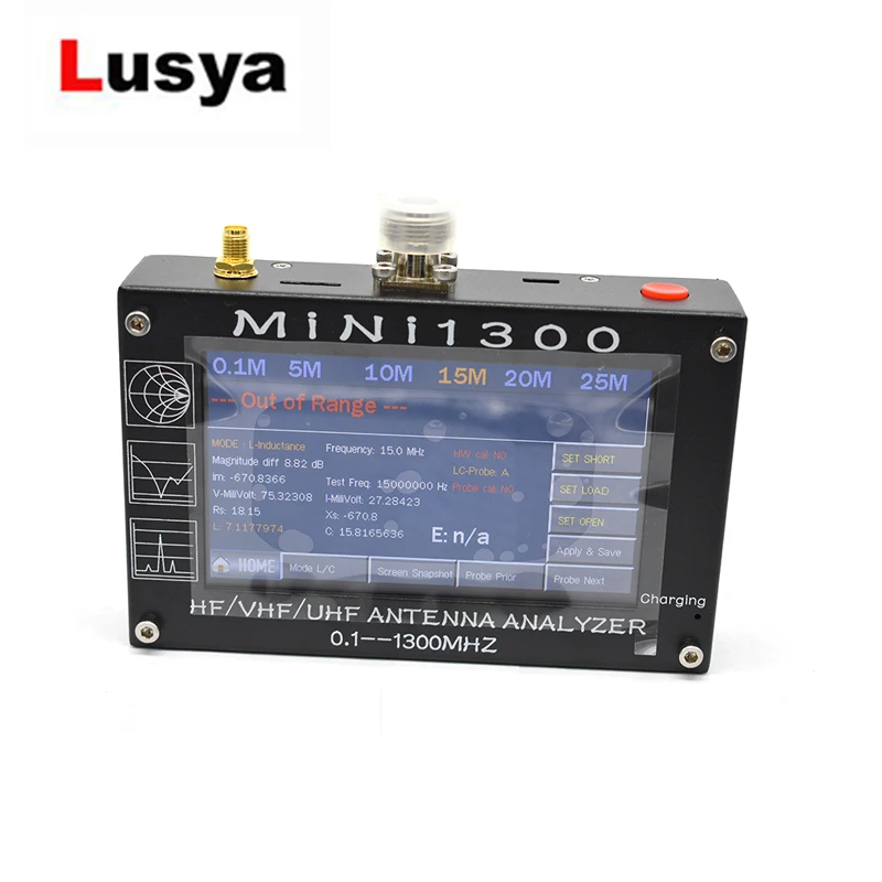 УФ + HF Mini1300 4 3 &quotсенсорный экран ЖК дисплей 0 1 1300 МГц 13.GHz HF/VHF/UHF муравей SWR антенный