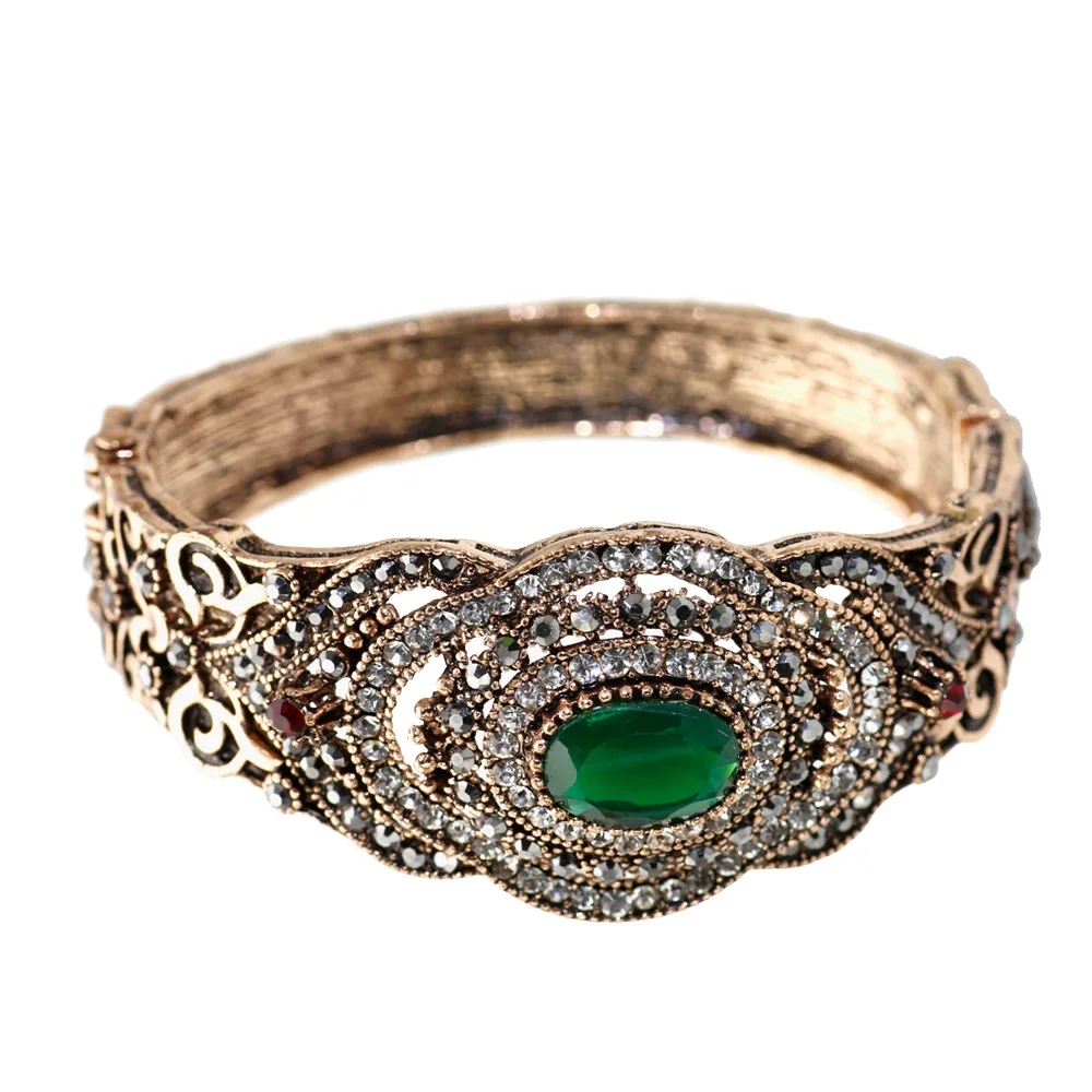 Sunspicems Ретро Винтажный Браслет манжета для женщин турецкий этнический свадебный