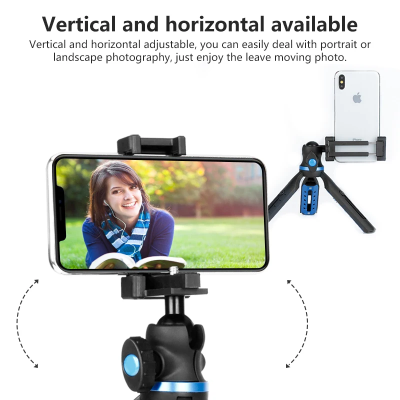 Extendable DSLR Camera Mini Tripod 2 in 1 Phone Holder Mount Tripod for iPhone Xs Max X Samsung S8 S9 S7 Canon Nikon