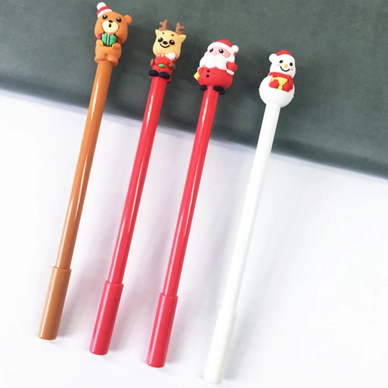 20 шт ручка подарок к Рождеству гелевая Рождественская нейтральная 0 5 черная