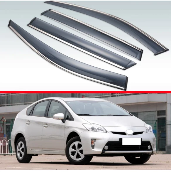 

For Toyota Prius 2012-2015 ABS Plastic Window Wind Deflector Visor Rain/Sun Guard Vent