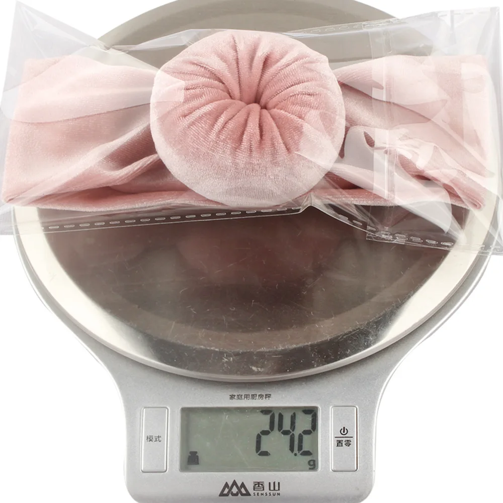 Бархатные повязки для волос с пончиками и тюрбаном маленьких девочек головная