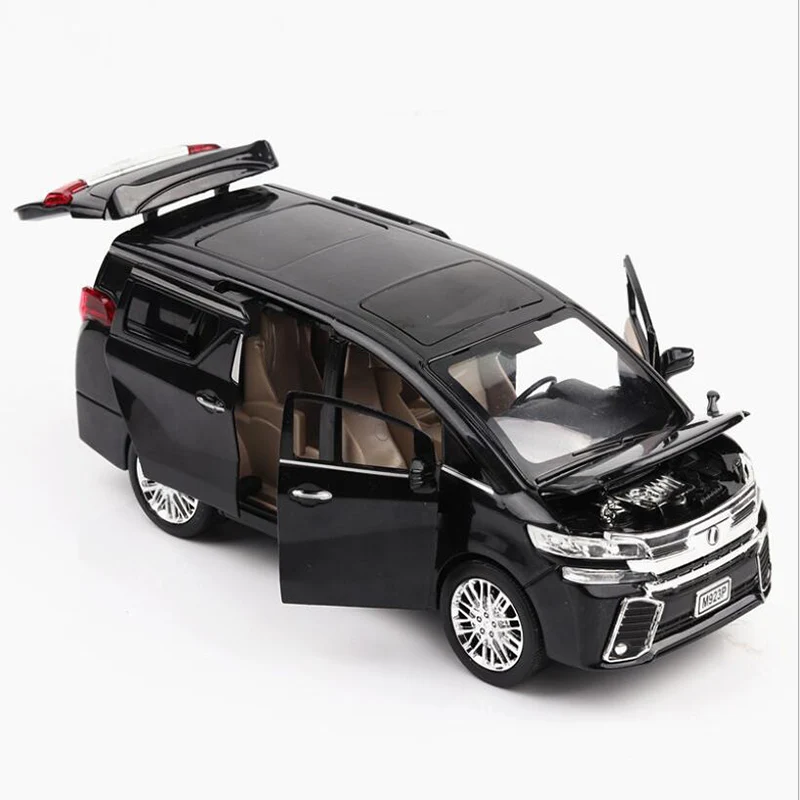 Модель автомобиля имитация 1:24 Toyota Alphard MPV из сплава игрушечная машинка со
