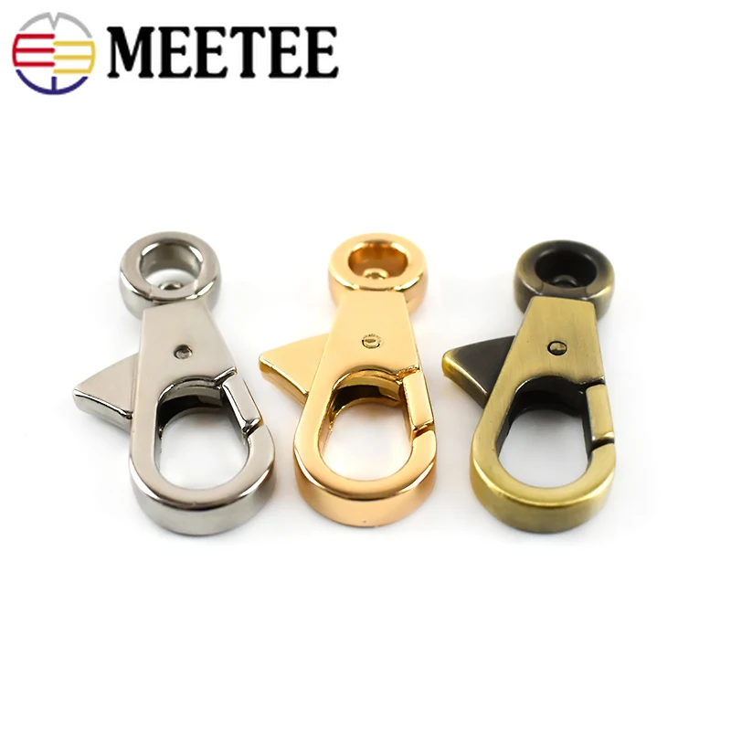 

Meetee 5/10pcs 4.7X39mm Metal Lobster Buckle Spring Ring Connection Hook KeyChain O Clasp DIY Bag Pendant Hang Buckles Accessory