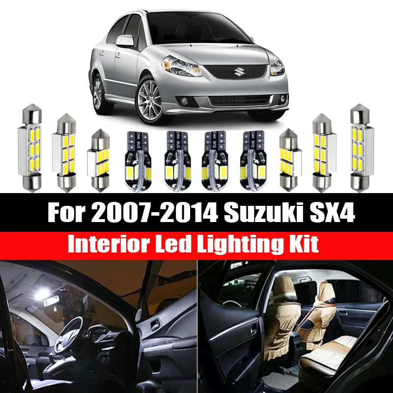 9x Canbus Error Free светодиодный внутренний светильник комплект посылка для 2007 2013 2014 Suzuki