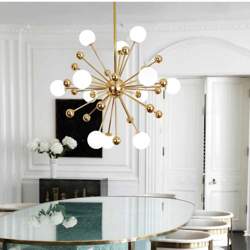 Стекло Светодиодная лампа современный дизайн потолочная люстра Гостиная