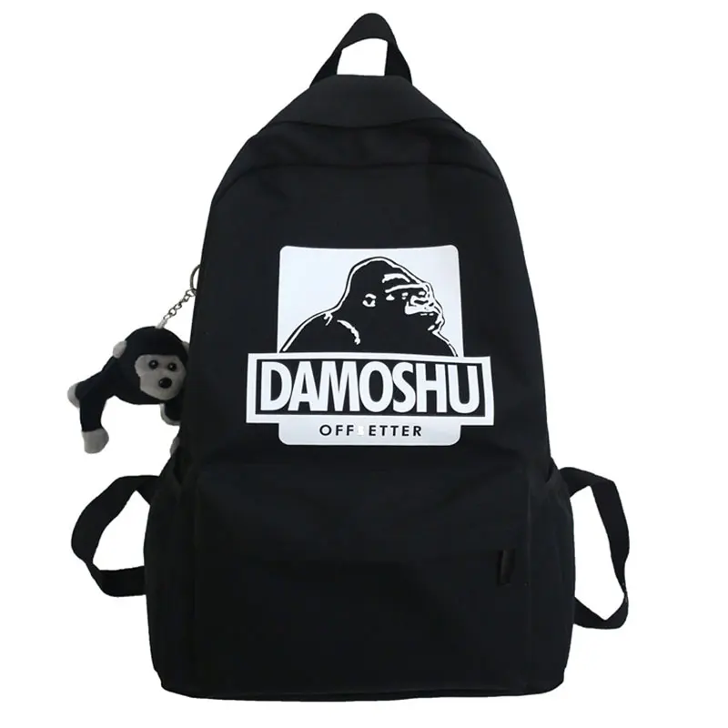

Schoolbag Fashion Trend Casual Cartoon Printing Canvas Large Capacity High School College Backpack Korean Backpack Girl Gym Bag