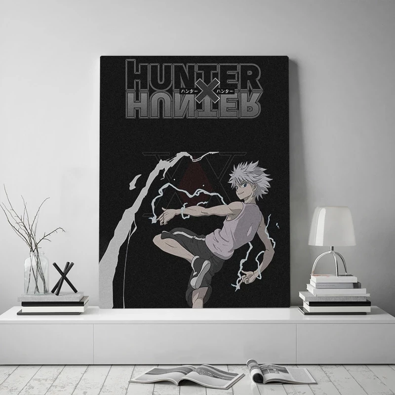 Hunter x плакаты Killua Zoldyck HxH Аниме Холст печать живопись стены искусства картины для
