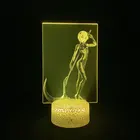 3D светодиодный ночной Светильник детский стол LampTouch Сенсор зеленого и синего цветов ночной Светильник Аниме EVA Ayanami Rei рисунок Спальня любители украшения подарок