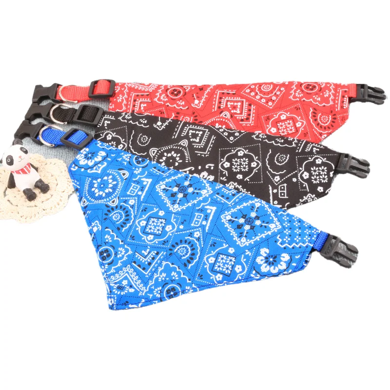 Pretty&Better Dog Bandanas Large Pet Scarf Pet Cotton Plaid WashableBow ties Collar Cat Dog Scarf Large Dog Accessories Kerchief