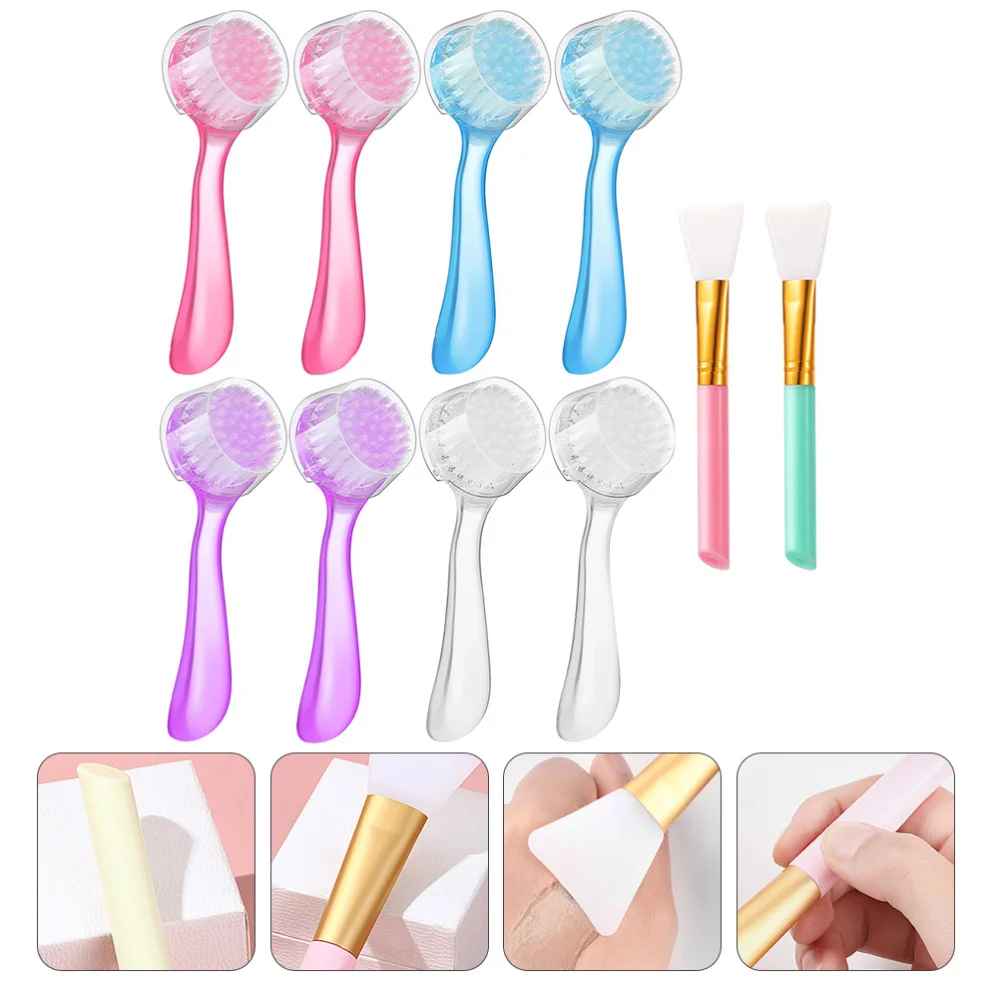 

10Pcs Round Shape Brush Cleaners Facial Cleansing Brushes Cleansing Brushes