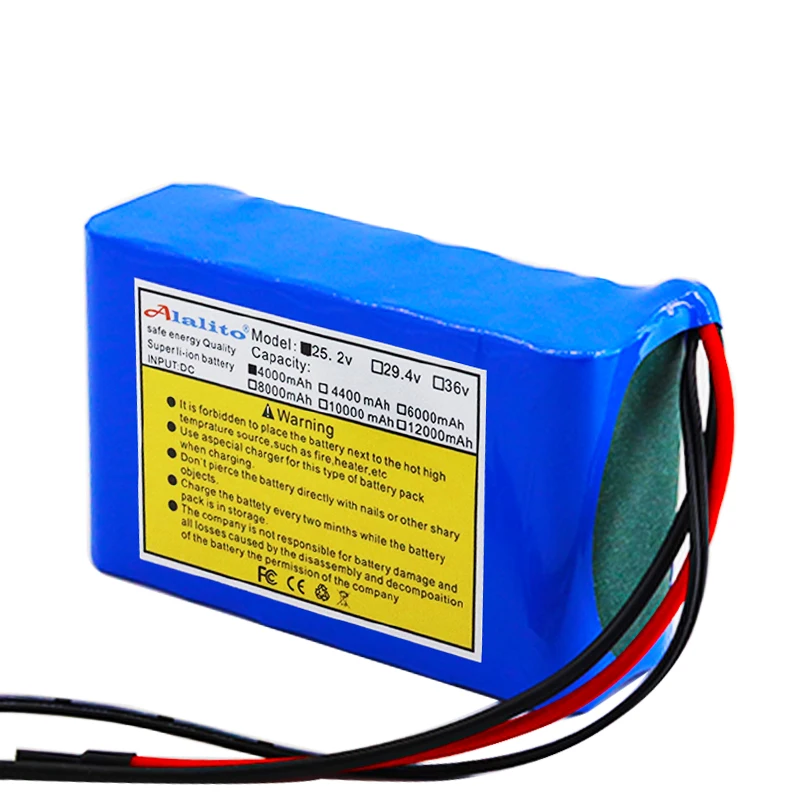 High capacity 24V 4Ah 18650 li-ion battery pack 25.2v 4000mAh electric bicycle moped /electric/lithium ion | Электроника