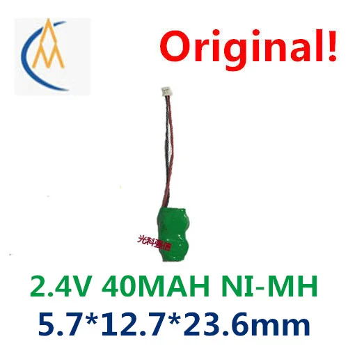 

Brand new authentic NI MH buckle type nickel metal hydride rechargeable batteries/buttons 40 mah 2.4 V belt lead backup with mem