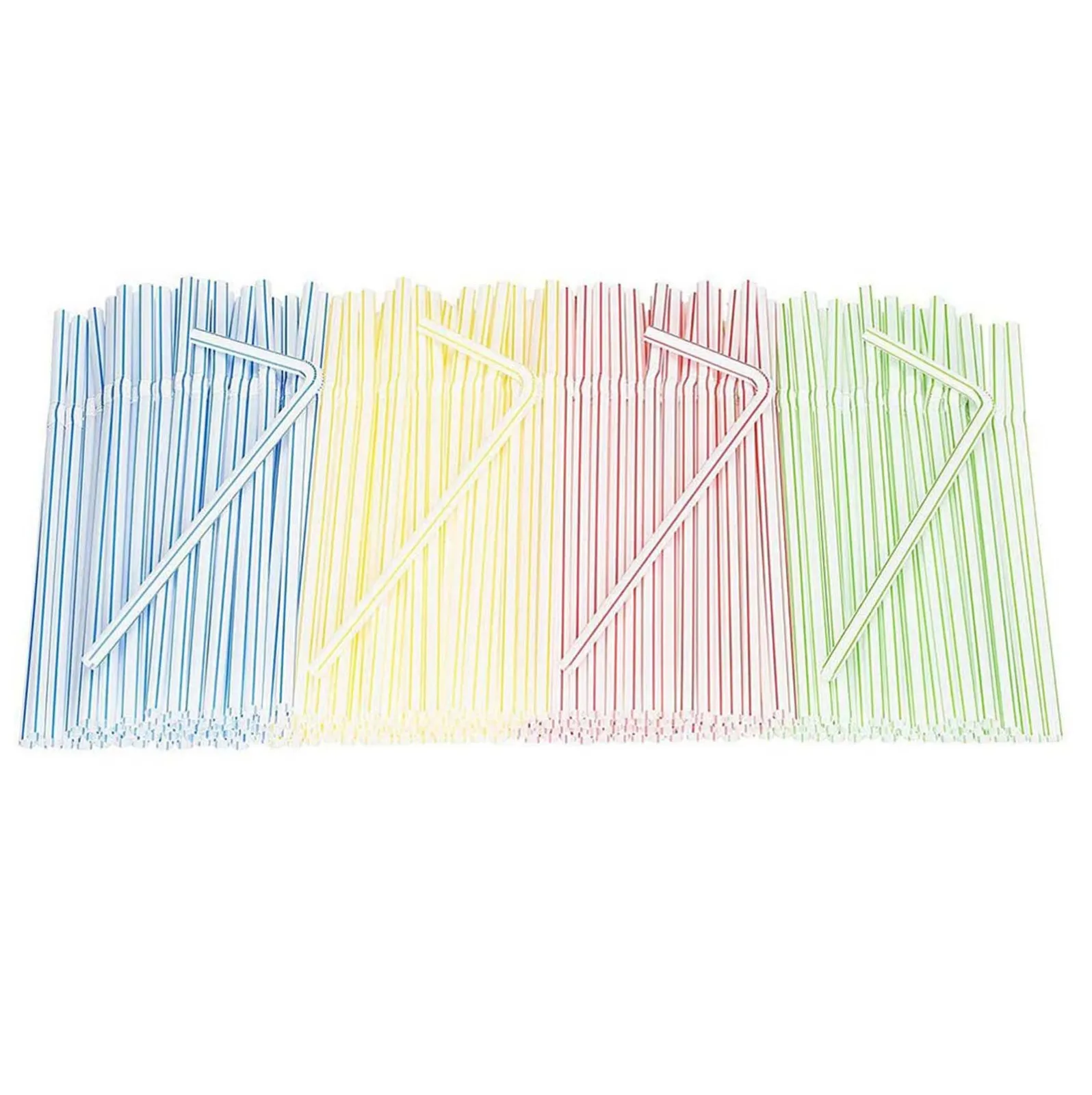 

400pcs Plastic Colorful Disposable Straws For Parties Bar Beverage Shops Home Straws Birthday Party Bar