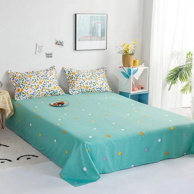 SlowDream цветы Постельное белье синий плоский лист модные постельное покрывало