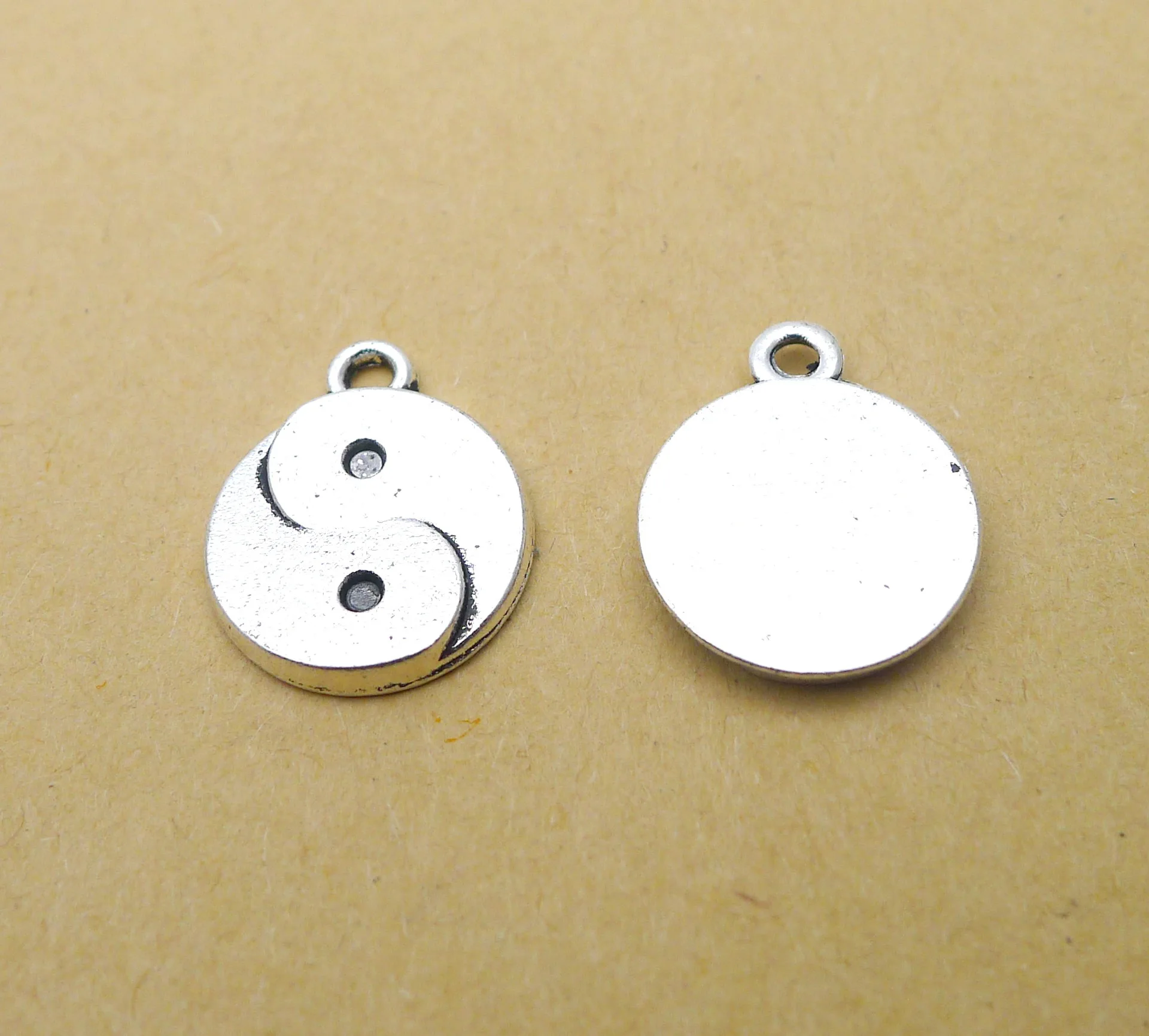 

Подвеска для изготовления ювелирных изделий, 10 шт., 15x18 мм, античное серебро, Тай Чи, подвески