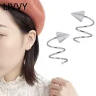 LIVVY, серебряный цвет, креативный дизайн, Геометрическая стрела, спиральная лампа, предотвращение аллергии, ювелирные изделия для женщин