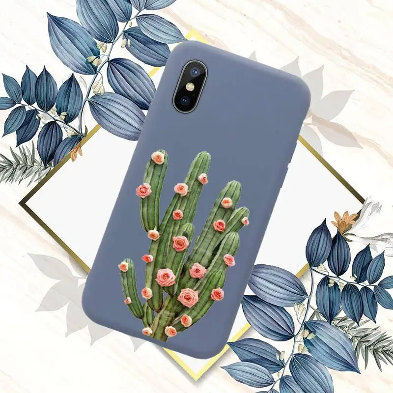 

Cute cactus Phone Case Candy Color for iPhone 11 12 mini pro XS MAX 8 7 6 6S Plus X SE 2020 XR
