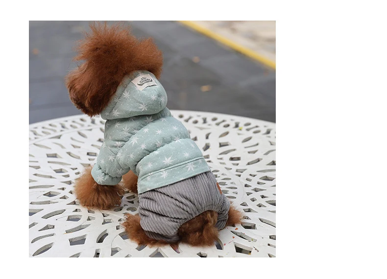 Autumn and Winter Newest Pet Dog Clothes Multi Colors Cute Thick Four-legged Clothes for Small Dog Winter Clothing for Pets