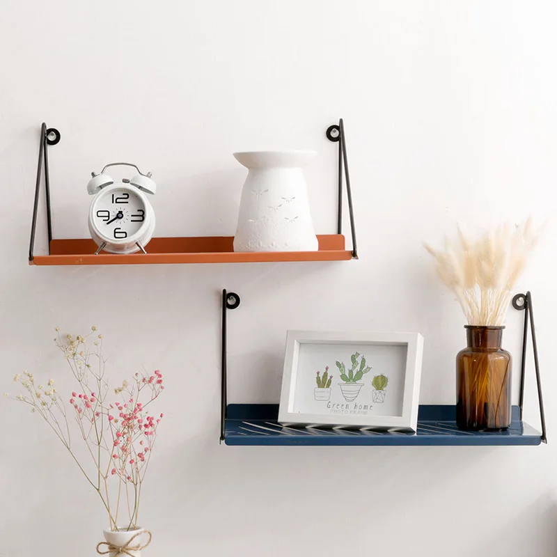 Ins металлический стеллаж для хранения настенные украшения Полка Органайзер