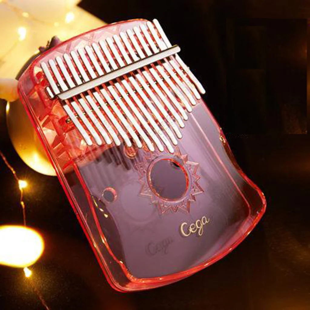 Портативный прозрачный 17 клавишный калимба мбира палец пианино мини подарок