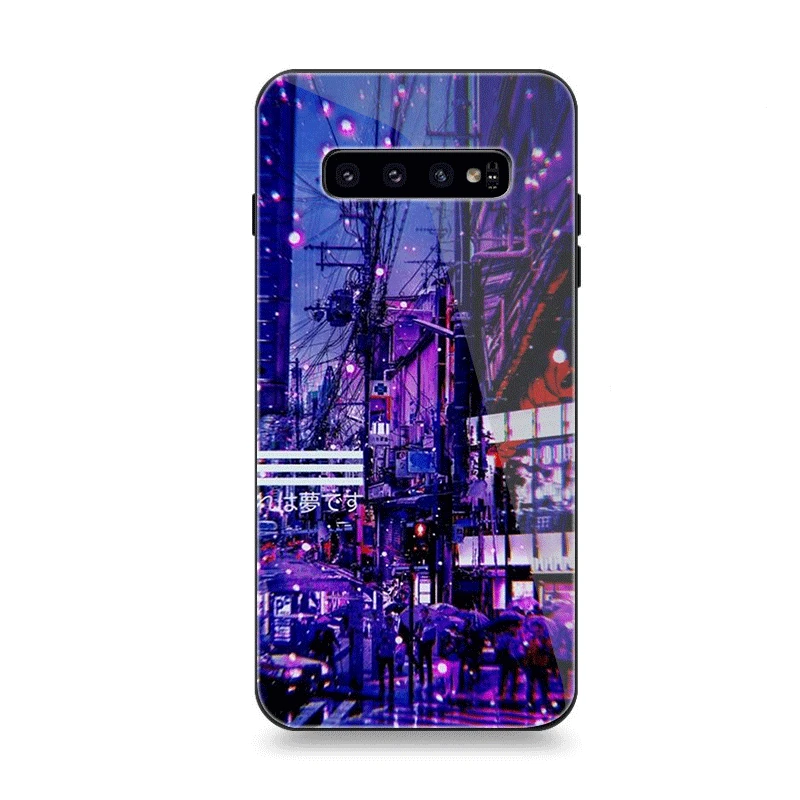 Стеклянный Чехол для мобильного телефона Samsung A10 A20 A30 A40 A50 A60 A70 S7 Edge S8 Plus Note 8 9 S10