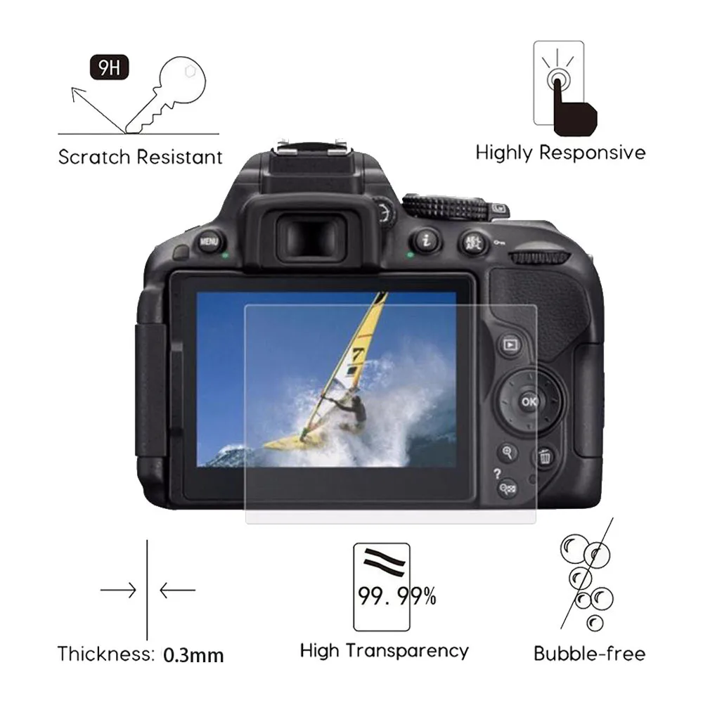 2 упаковки пленки для камеры Nikon D610 D600 D5000 D3500 D3400 D3300 D3200 D3100 D5300 D5500 D5600 Z6 Z7 J5 J4 V3 защита
