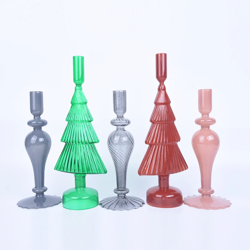 

Creative Home Decor Modern Simplicity Glass Candlestick Candle Holder Stand Desktop Romantic Candlelight Creative Decoration