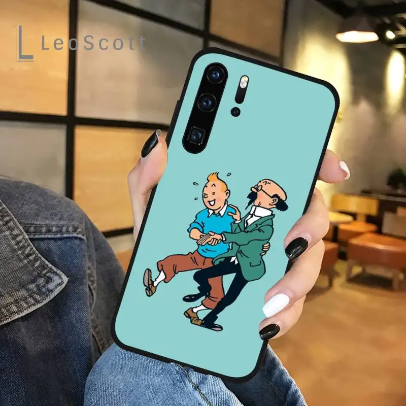 

French classic cartoon The Adventures of Tintin Phone Case For Huawei honor Mate P 9 10 20 30 40 Pro 10i 7 8 a x Lite nova 5t