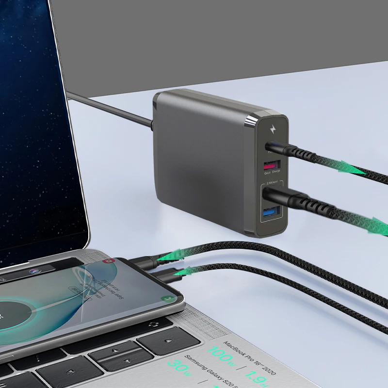 PUJIMAX 95W Gan Charger PD USB-C Quick Charge EU/US/UK Phone With Usb Cable Portable For Samsung/iPhone/Xiaomi | Мобильные телефоны