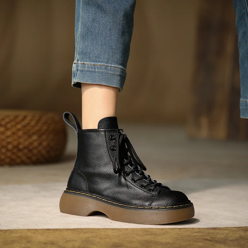 

Shoes Women Anklet Boots Round Toe Thick Sole Comfortable Platform Snow Boots for Woman Winter Female Keep Warm Botas