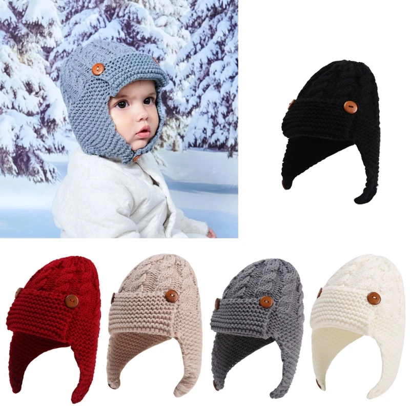 

Cute Baby Toddler Hat Winter Warm Caps Knitted Newborn Hats Infant Girls Beanies Bonnet Toddler Accessories
