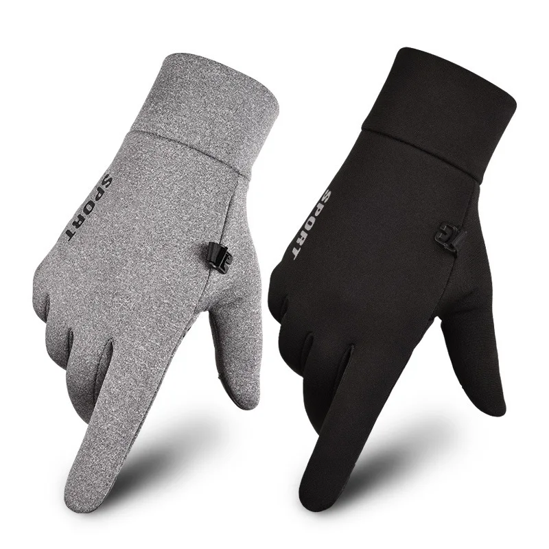 

Водонепроницаемая перчатка, Мужская зимняя велосипедная мотоциклетная ветрозащитная защита, удерживающая тепло, сенсорный экран, пять пал...