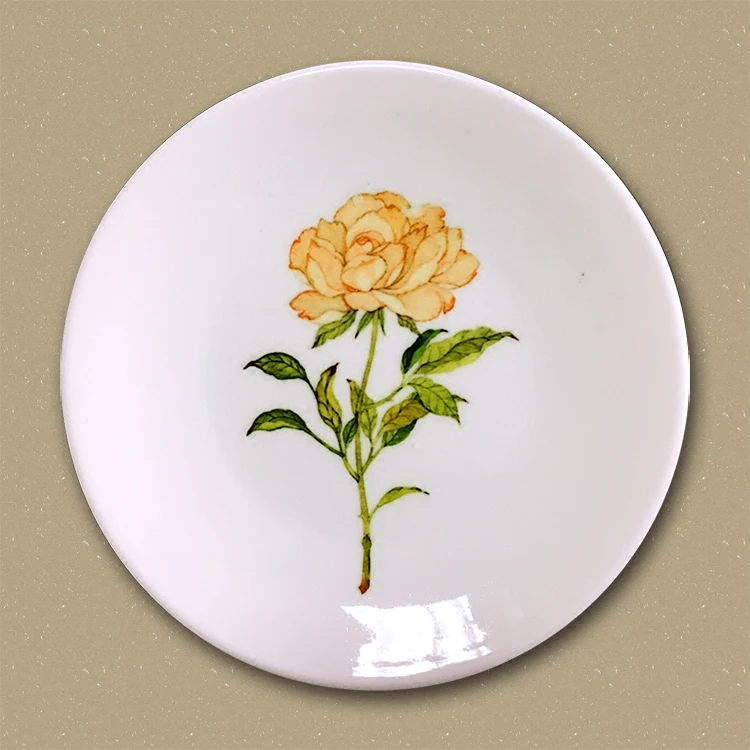 Креативная керамическая декоративная тарелка ручная роспись цветочные ремесла