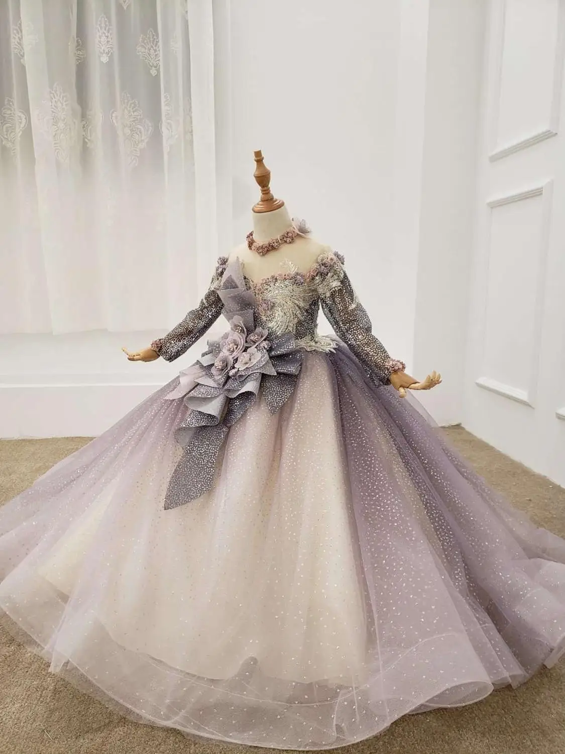 2020 г. Роскошные платья для девочек с цветочным узором причастия komunia robe mariage enfant