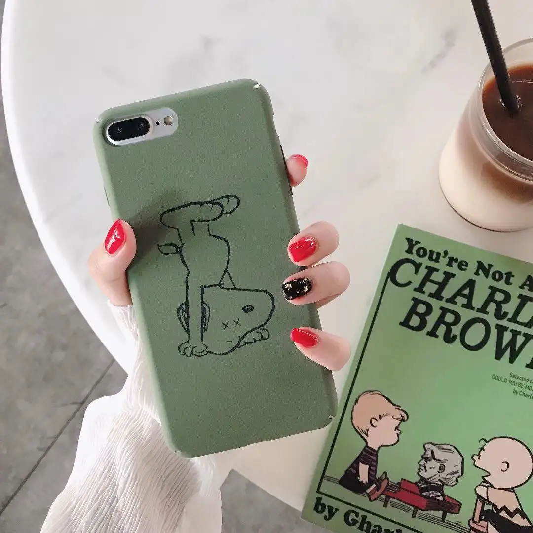 Japan cute cartoon Charlie Brown friend puppy phone case for iphone Xs MAX XR X 6 6s 7 8 plus peanut Funny pattern hard coque |