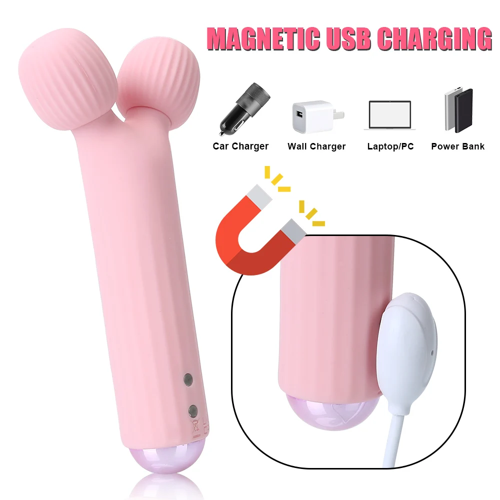 Двойная головка вибратор фаллоимитатор Φ массажер точки G 12 режимов Стимулятор