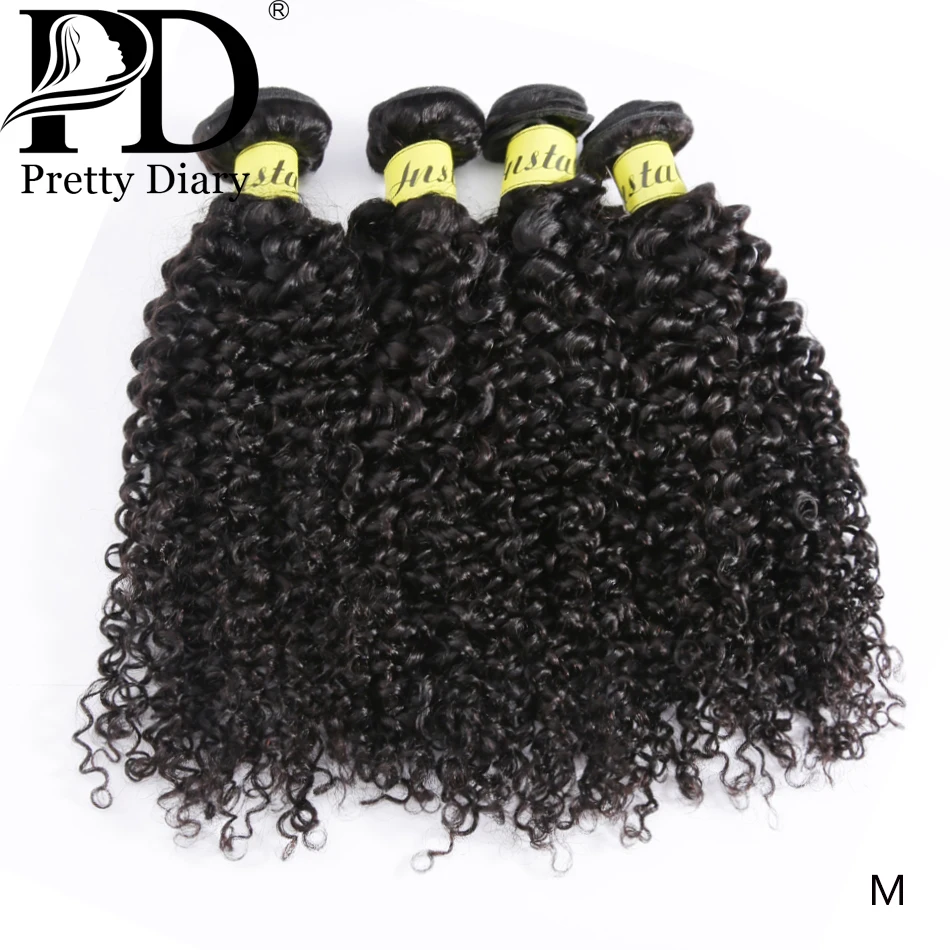 Довольно дневник 30 дюймов бразильские кудрявые натуральные пучки волос 3 4 Дело