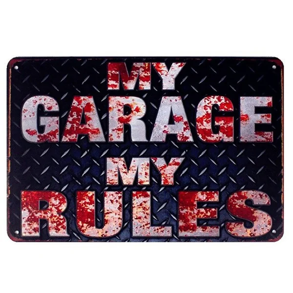 

Plaques Approved Garage Service Vintage Metal Signs Motorcycle Bar Pub Club Wall Stickers Garage Home Decorative Plates N143