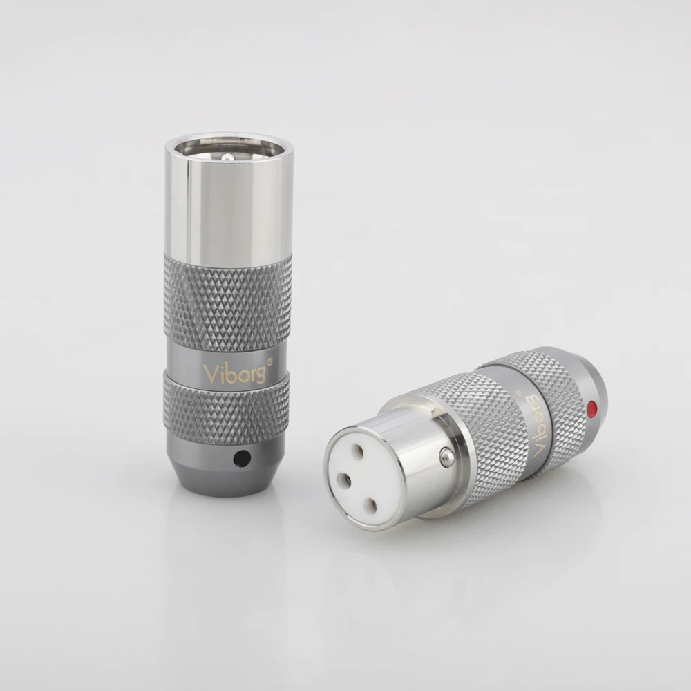 XF202R/XM202R Viborg 99.998% pure copper rhodium plated XLR Connector Plug Audio Cable Balance 3Pin