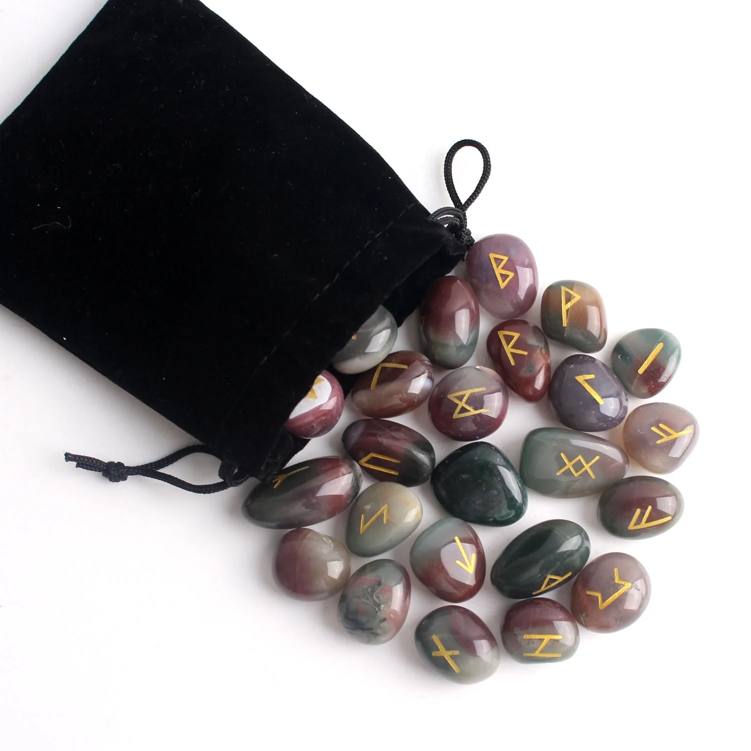 25 шт. натуральный фиолетовый зеленый агат Хрустальные руны гадание гадалка Рейки