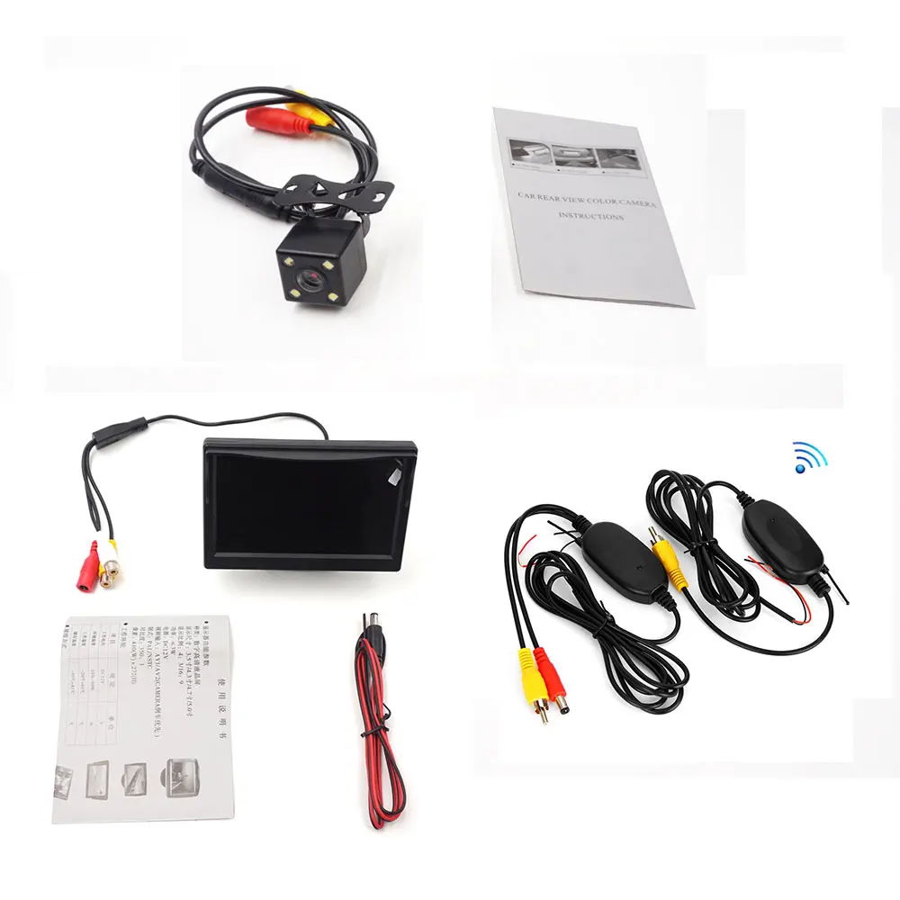 wireless monitor cam Carsanbo 5 дюймов Автомобильный Монитор парковки задним ходом Системы зеркала заднего обзора Камера и 2,4G Беспроводной передатчик и приемник опционально - Цвет: wireless monitor cam