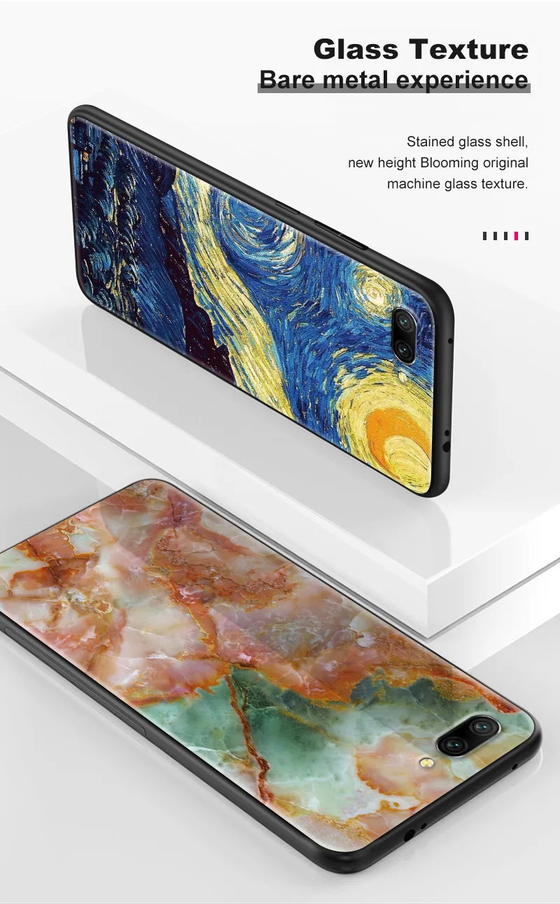 Чехол из закаленного стекла для huawei Enjoy 9s Honor 7A Pro 7C 7X 8A 8X9 10 Lite Magic 2 Play mate 20 Pro Nova2 3 4 Design Sky shell