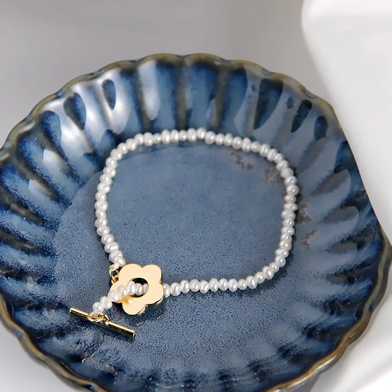 Женские браслеты из серебра 925 пробы с натуральным пресноводным жемчугом |