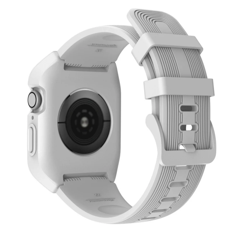 

New BALIGHT Sport Silicone Watchband With Case Cover For 1Apple Watch Series 4 Man Replacement Wristband For iwatch 44mm