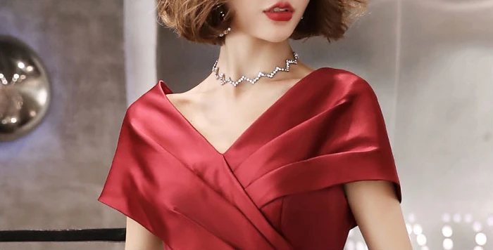 

Burgundy Evening Dresses 2020 Cap Sleeve Pleat Long A Line Satin Floor Length Prom Gown Formal Party Graduation Custom made